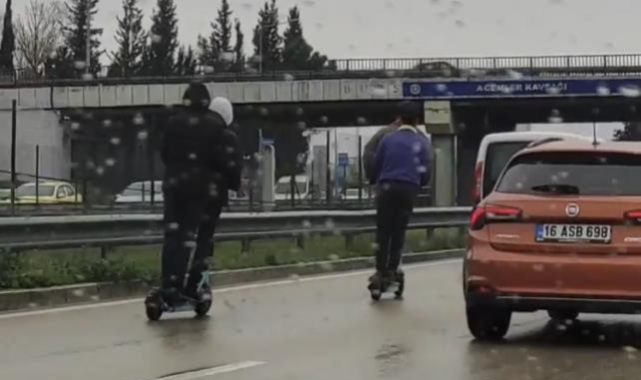 Bursa'da gençlerin tehlikeli yolculuğu