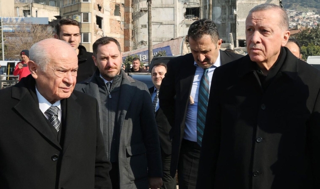 Cumhurbaşkanı Erdoğan ve Devlet Bahçeli Hatay'a gitti