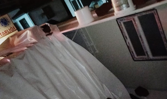 Depremzedelerin kaldığı konteynerin tavanı çöktü