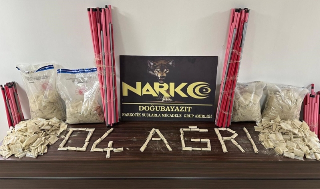 Ağrı’da 34 kilo 150 gram uyuşturucu ele geçirildi