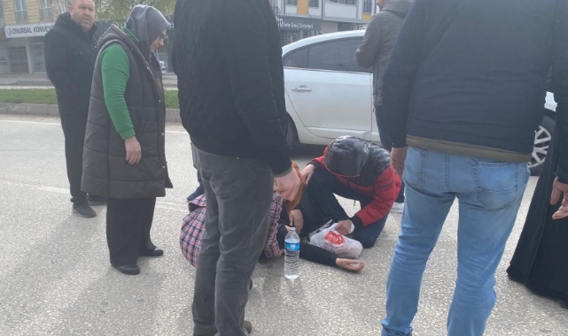 Bisikletli kadın ölümden döndü
