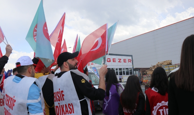 Bolu'da fabrika işçileri eylemde