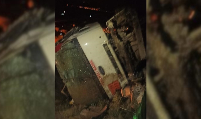 Bursa'da kamyon şarampole uçtu