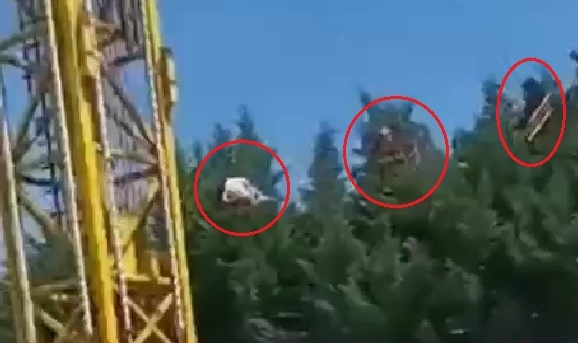 Bursa'da Lunaparkta korku dolu anlar