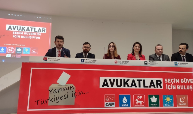 Bursalı avukatlar seçim güvenliği için buluştu