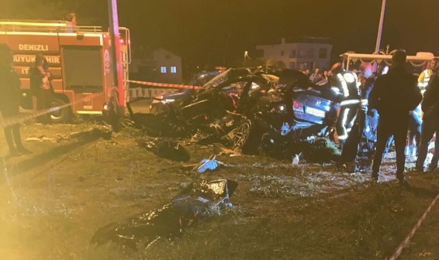 Denizli'de feci kaza: 4 ölü, 3 yaralı