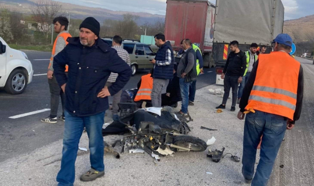 Feci kazada motosiklet sürücüsü hayatını kaybetti