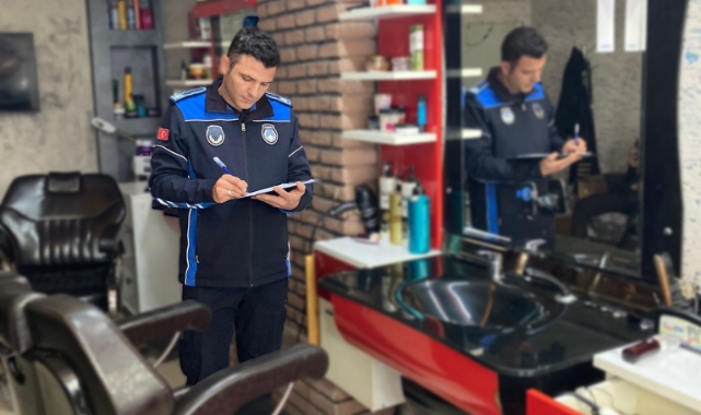 İnegöl’de berberlere denetim