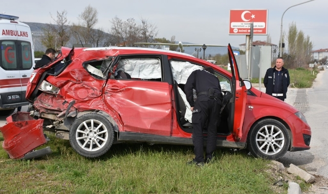 İnönü’de trafik kazası, 1 yaralı
