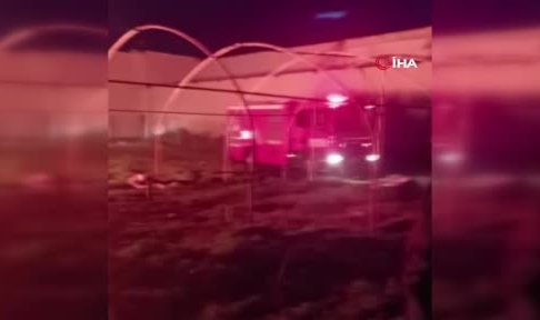 Kahramanmaraş’ta çadır yangını paniğe neden oldu