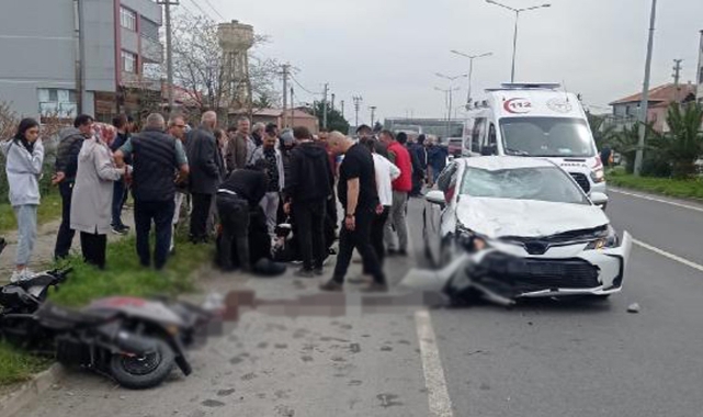 Karşıya geçmek isteyen 3 çocuğa araba çarptı