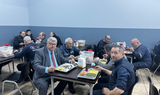 Kemal Akyıldız NOSAB'da işçilerle öğle yemeğinde buluştu