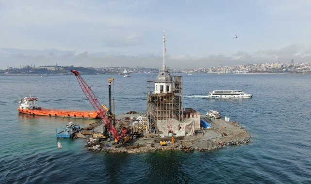 Kız Kulesi'nde kubbe ortaya çıktı
