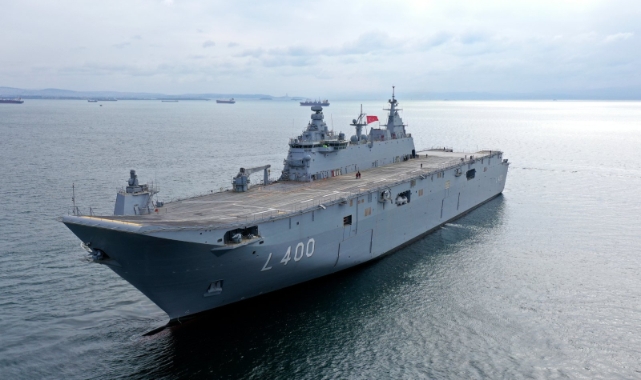TCG Anadolu Marmara Denizi’nde test sürüşünde