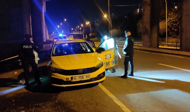 Ticari takside vurulmuş halde bulundu