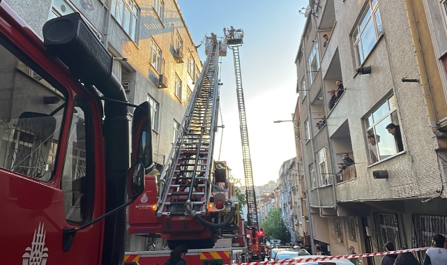 4 katlı binada korkutan yangın