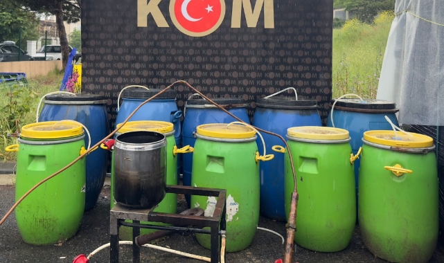 870 litre sahte alkol ele geçirildi