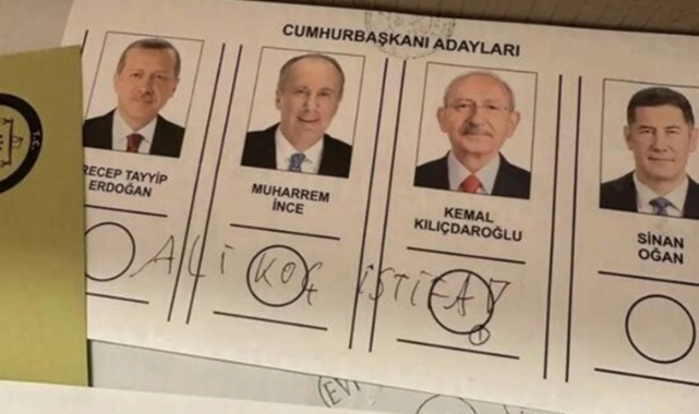 Cumhurbaşkanlığı oy pusulasında 'Ali Koç istifa' tepkisi