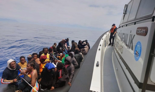 Dalaman'da 46 göçmen kurtarıldı