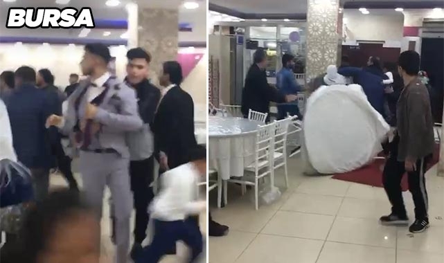 Düğün salonu boks ringine dönüştü!