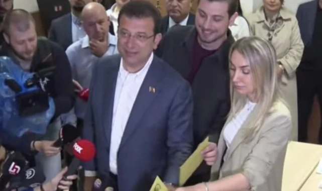 Ekrem İmamoğlu sandığa gitti