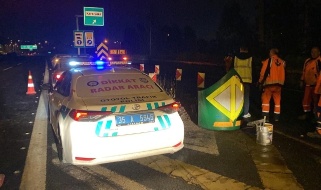 İzmir'de otomobil bariyerlere çarptı: 1 ölü