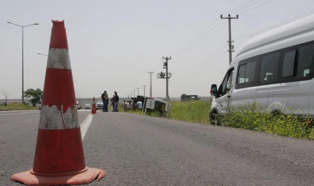 Minibüs şarampole yuvarlandı: 7 yaralı