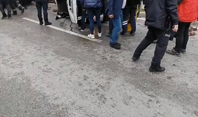 Okul yolunda faciadan böyle dönüldü