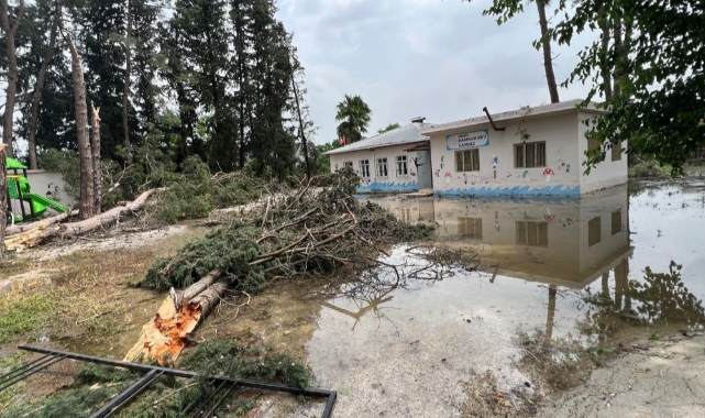 Osmaniye'de sağanak yağmur sonrası kanal taştı, evleri su bastı