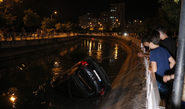Otomobil sulama kanalına düştü! 1 ölü, 1 yaralı