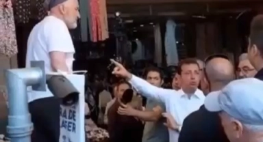 Pazarda esnaf ile İmamoğlu tartıştı
