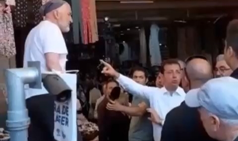 Pazarda esnaf ile İmamoğlu tartıştı