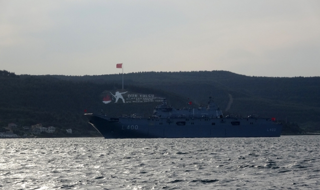 ‘TCG Anadolu’ Çanakkale Boğazı’nda