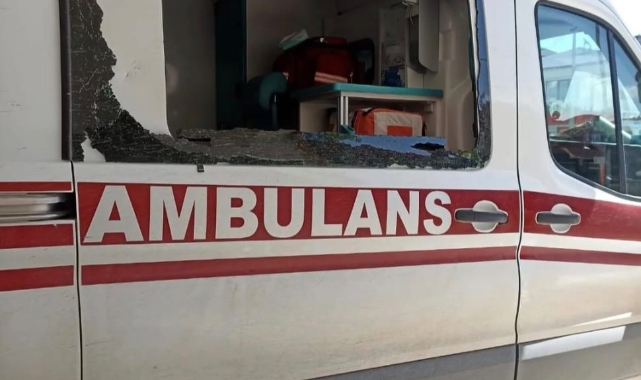 Tokat'ta ambulansa çekiçli saldırı