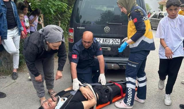 Aksaray'da otomobil bisiklete çarptı: 1 yaralı