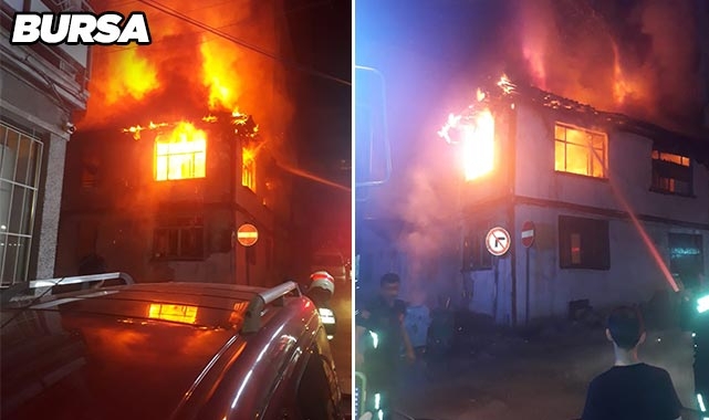 Alevler geceyi aydınlattı