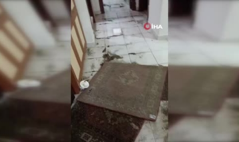Başkentte depremzedenin evini sel suyu bastı