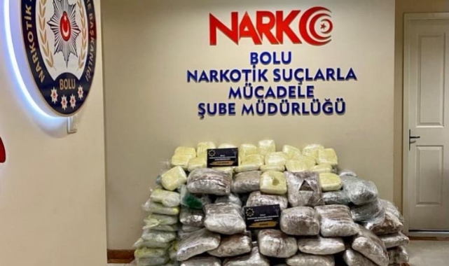 Bolu'da 229 kilo uyuşturucu ele geçirildi