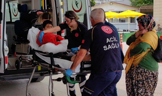 Bursa'da küçük çocuk kolunu ot biçme makinesine sıkıştırdı