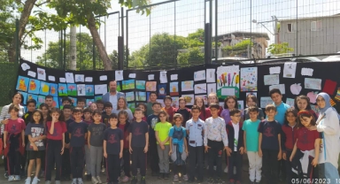 Bursa'da okul duvarlarını tuvale çevirdiler!