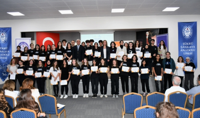 Bursa'da örnek projede sertifika heyecanı