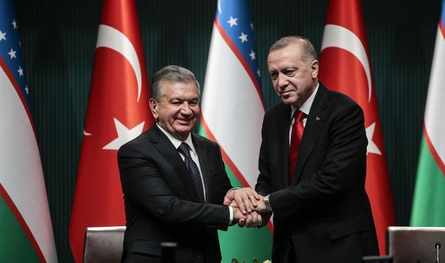 Cumhurbaşkanı Erdoğan, Mirziyoyev'le görüştü