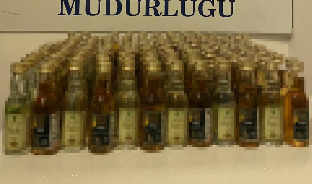 Datça'da 157 şişe kaçak içki ele geçirildi