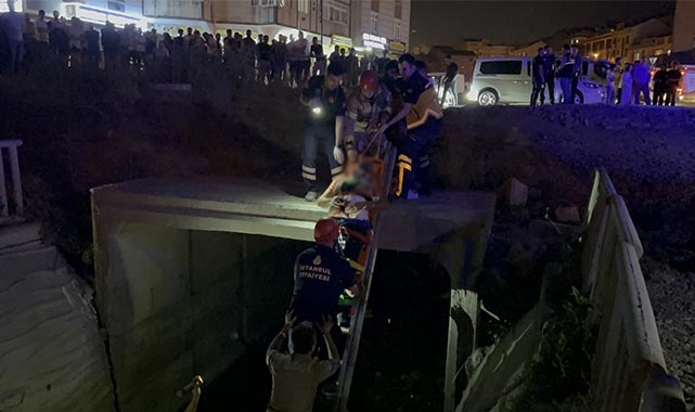 Dereye sığınan yaralıyı itfaiye kurtardı