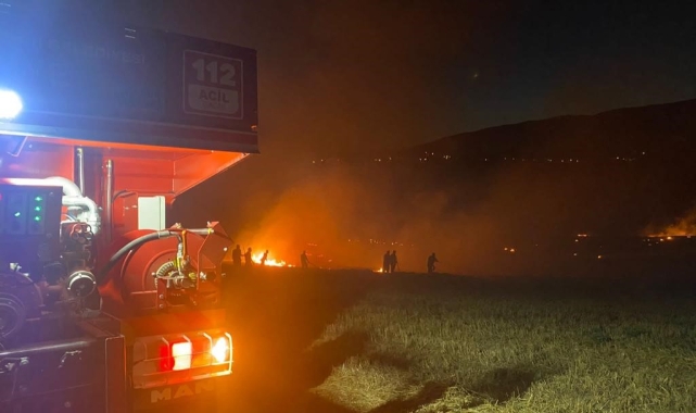 Hatay’da anız yangını