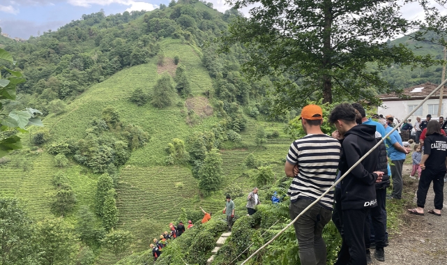 İlkel teleferikte 175 metre yükseklikte mahsur kaldı!