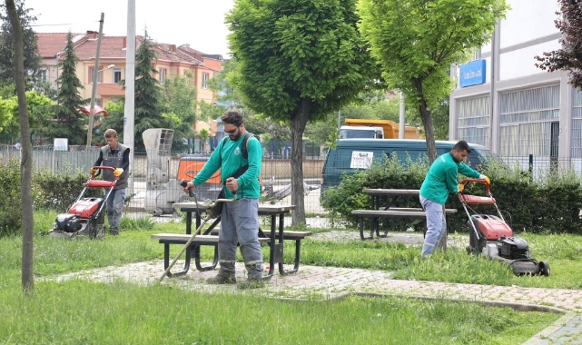 İnegöl’ün yeşil alanları yaza hazırlanıyor