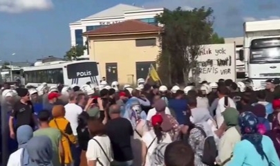 İşten çıkarılan 400 işçi eylem yaptı