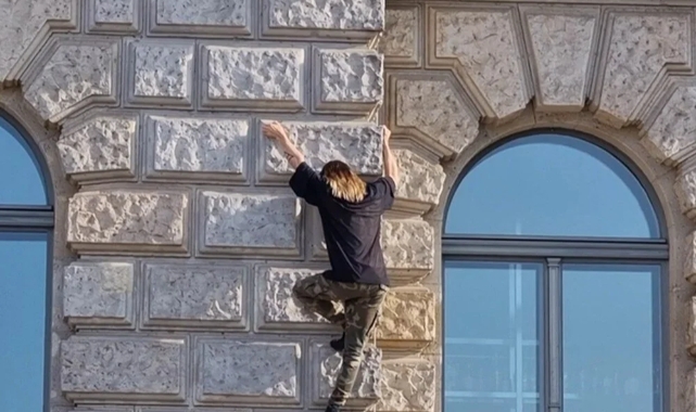 Jared Leto ekipmansız düz duvara tırmandı