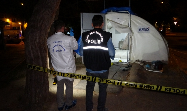 Kaldığı çadırda silahlı saldırıya uğradı